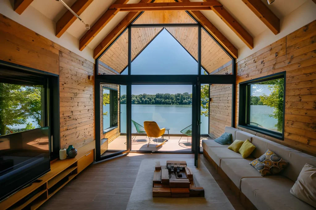 Bright and airy sunroom designed by Home Addition Contractor to maximize space and light.